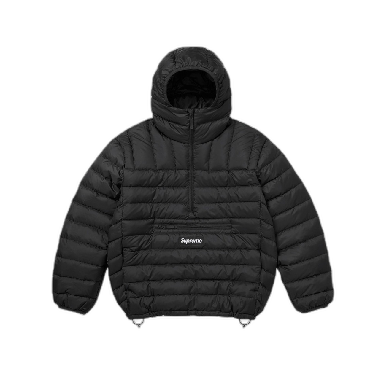 Supreme Micro Down Half Zip Hooded Pullover Black